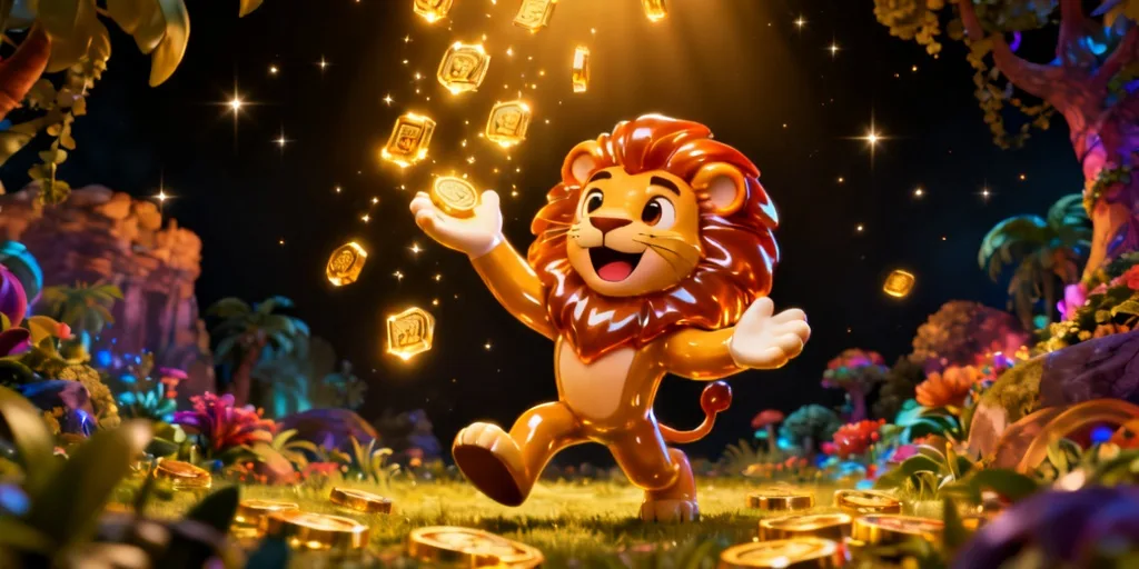 ภาพประกอบฟีเจอร์และสัญลักษณ์พิเศษของเกม 5 ราชสีห์ เมกะเวย์ลุ้นโชค