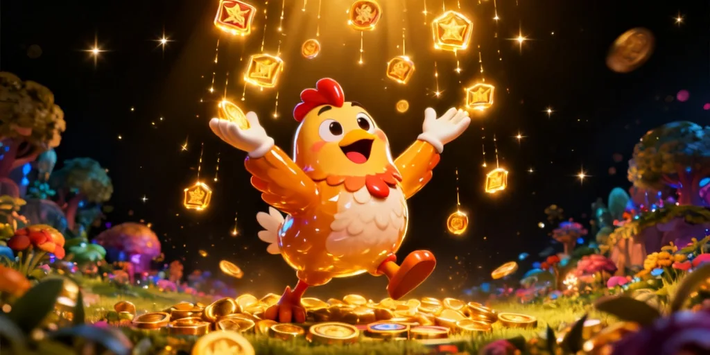 ภาพแสดงฟรีสปินและโบนัสในเกม ชิคเก้นดรอป แตกง่ายฟรีสปิน