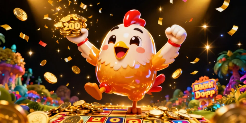 ภาพประกอบบทสรุปการเล่นเกม ชิคเก้นดรอป แตกง่ายฟรีสปิน