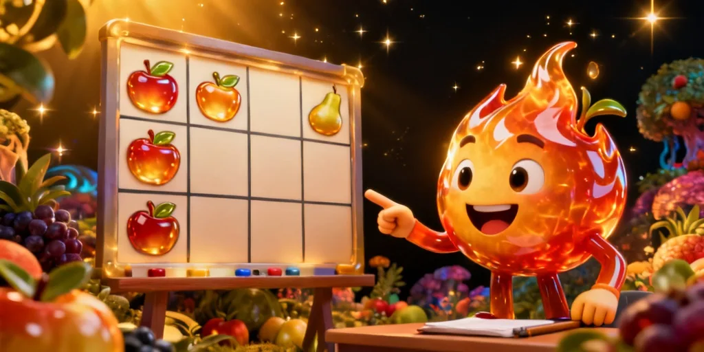 ภาพอธิบายกลไกการหมุนของเกม ไฟร์ฮอต 100