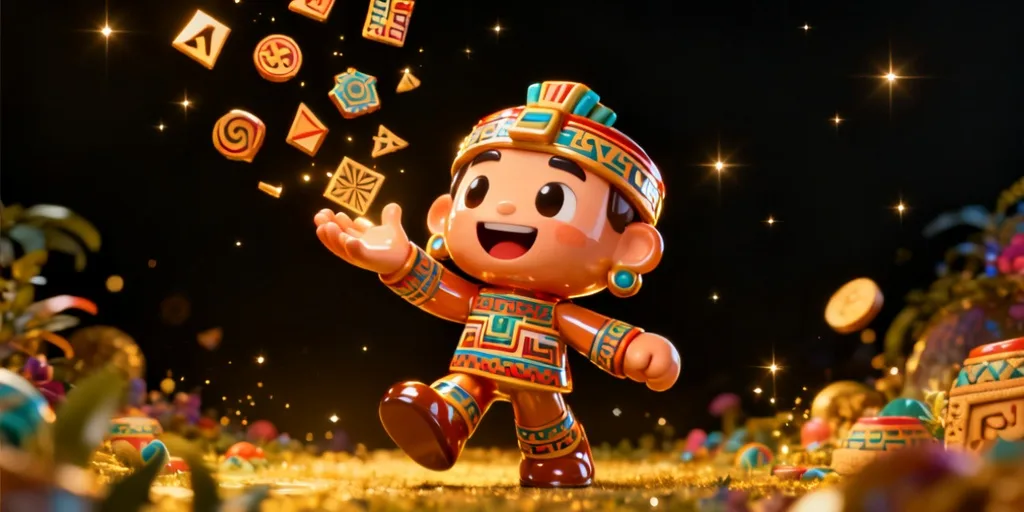 ภาพประกอบสัญลักษณ์ไวลด์และสแคทเทอร์ของเกม สมบัติแอซเท็ก ขุมทรัพย์มายา